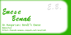 emese benak business card